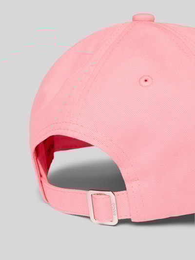 HUGO Czapka z daszkiem i wyhaftowanym napisem i logo model ‘Cara’ Mocnoróżowy 3