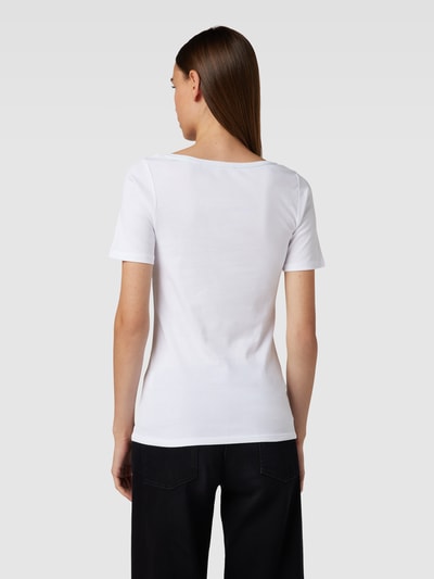 Esprit T-Shirt mit Rundhalsausschnitt und Ziersteinbesatz Weiss 5