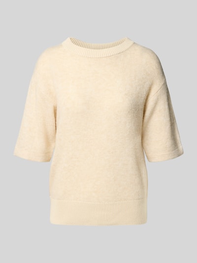 OPUS Strickshirt mit Rundhalsausschnitt Modell 'Pami' Sand 2