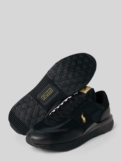 Polo Ralph Lauren Low Top Sneaker mit Rindsleder-Anteil Modell 'TRAIN 89' Black 4