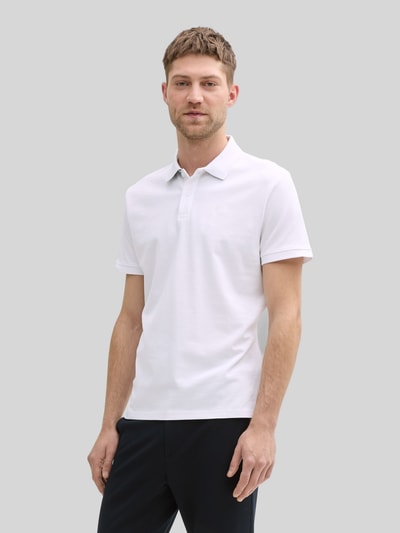 Tom Tailor Regular Fit Poloshirt aus reiner Baumwolle Offwhite 4