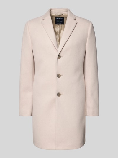 MCNEAL Lange jas van wolmix met reverskraag Beige - 2