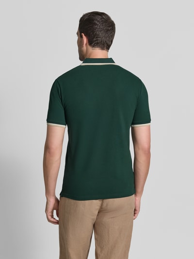 Selected Homme slim fit poloshirt van katoenmix model 'ATLAS' Donkergroen - 5