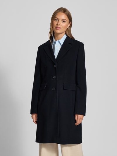 Fuchs Schmitt Wollmantel mit Kaschmir-Anteil und Pattentaschen Marine 4
