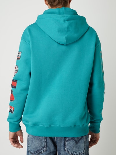 Tommy Jeans Hoodie met reflecterende logo-applicaties Aquablauw - 5