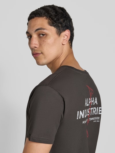 Alpha Industries T-shirt z nadrukiem z logo Antracytowy 3