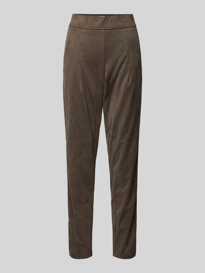 Raffaello Rossi Slim Fit Hose mit Ziernähten Modell 'CANDICE' Khaki 2