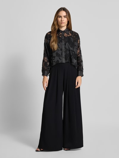 Rinascimento Wide leg stoffen broek met plooien Zwart - 1