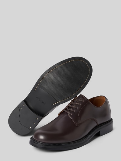 Produktfoto, dunkelbraune buty sznurowane aus glatter skóra bydlęca, runde Form, Modell 'BOBBY' von Selected, Herren Schnürschuhe