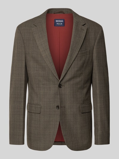 MCNEAL Slim fit 2-knoops colbert met klepzakken Middenbruin - 2