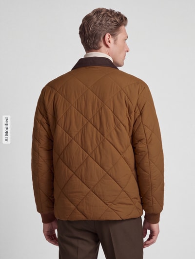 Selected Regular Fit Steppjacke aus Nylon mit Cordkragen Camel 5