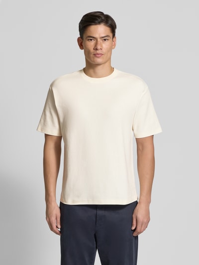 MCNEAL T-shirt met geribde ronde hals Ecru - 4