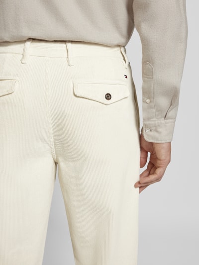 Tommy Hilfiger Regular Fit Hose mit Feincord Offwhite 3