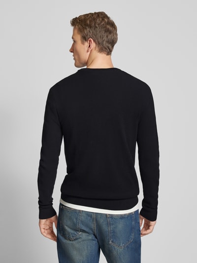 REVIEW Gebreide pullover met ronde hals Zwart - 5