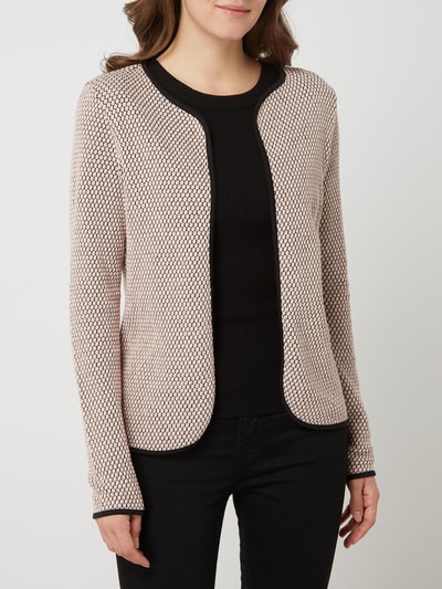 Only Cardigan met honingraatstructuur, model 'Diamond' Roze - 4