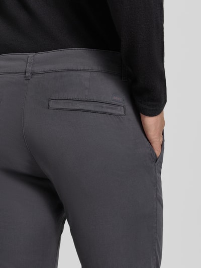 BOSS Orange Chinosy o kroju slim fit z mieszanka bawełny model 'Chino Slim 2' Granatowy 3