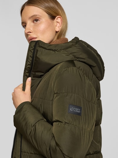 NAUTGÅRD Gewatteerde lange jas met Sorona® Aura-vulling Kaki gemêleerd - 6