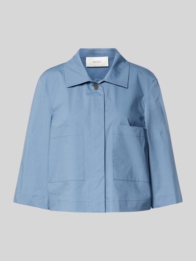 MORE Bluzka krótka z wpuszczanymi kieszeniami Jeansowy niebieski 2