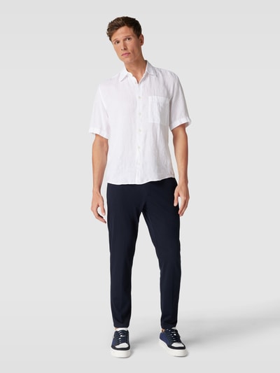 s.Oliver BLACK LABEL Chino met paspelzakken Marineblauw - 1