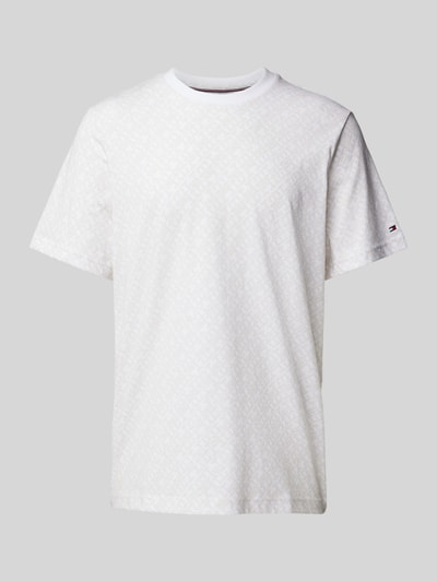 Tommy Hilfiger T-Shirt mit Label-Stitching Ecru 2