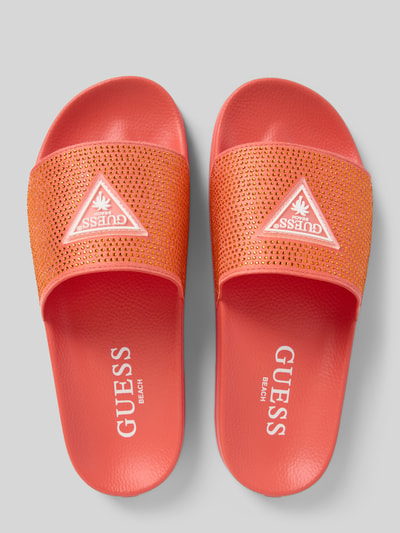 Guess Slides mit Label-Applikation Orange 3