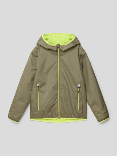 Killtec Funktionsjacke mit Kontrastbesatz Oliv 1