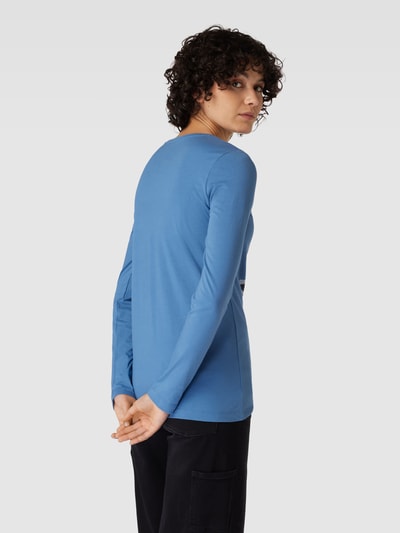 Montego Longsleeve mit Motiv- und Statement-Print Rauchblau 5