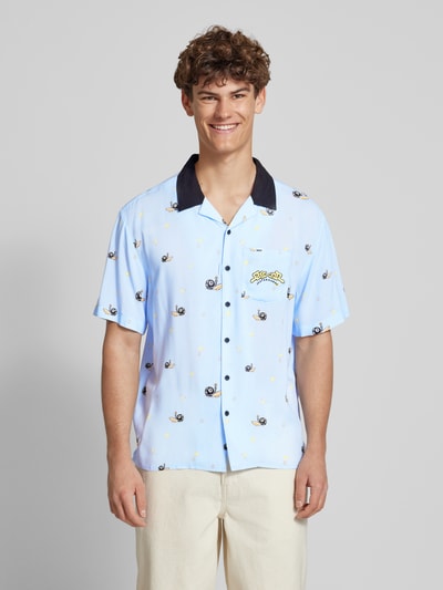 SANTA CRUZ Regular Fit Freizeithemd aus Viskose Modell 'WINKOWSKI' Hellblau 4