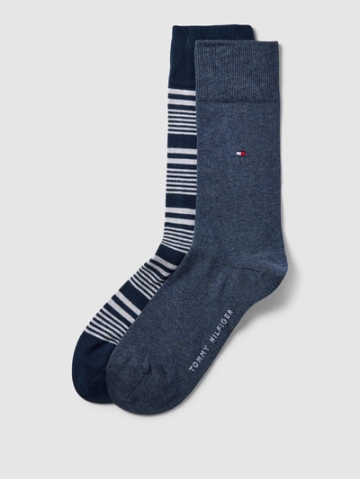 Tommy Hilfiger Socken mit Label-Print im 2er-Pack Marine 1