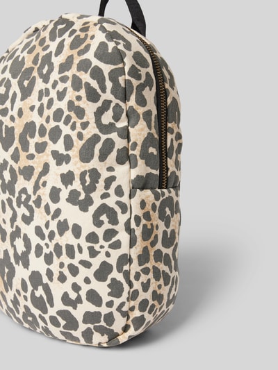 STUDIO NOOS Rucksack mit Animal-Print Sand 3