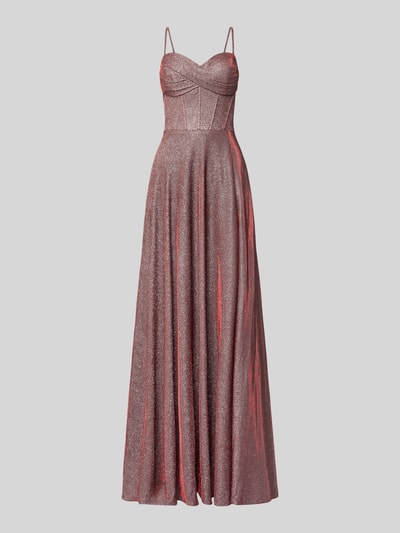 Luxuar Abendkleid mit Herz-Ausschnitt Bordeaux 2