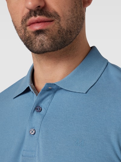 Matinique Poloshirt met labeldetail, model 'MApoleo' Lichtblauw gemêleerd - 3