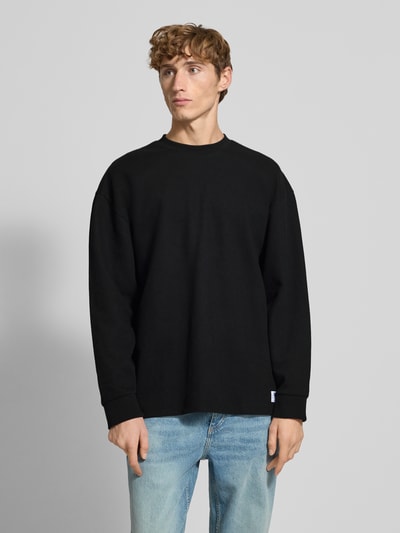 Hugo Blue Regular Fit Sweatshirt aus Baumwoll-Mix Modell 'NUWOLO' Black 4