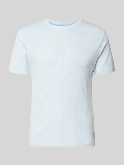 Lindbergh T-Shirt in Jaquard-Strick mit Rundhalsausschnitt Hellblau 2