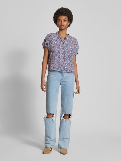Marc O'Polo Denim Overhemdblouse met knoopsluiting Rookblauw - 1