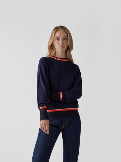 Victoria Victoria Beckham Pullover mit Kontraststreifen  Marineblau 4