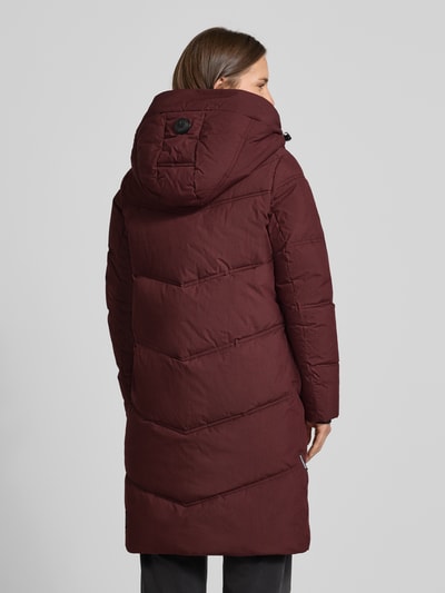 khujo Gewatteerde lange jas met capuchon, model 'Graya' Bordeaux - 5