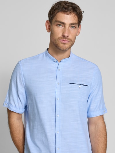 Christian Berg Men Freizeithemd mit Knopfleiste Bleu 3