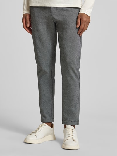 Lindbergh Cropped Stoffhose mit französischen Eingrifftaschen Mittelgrau 4