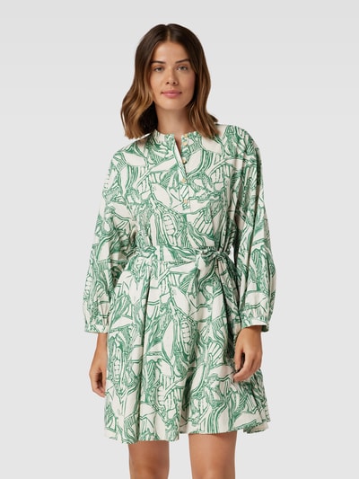 Jake*s Collection Mini-jurk met all-over motief Groen - 4