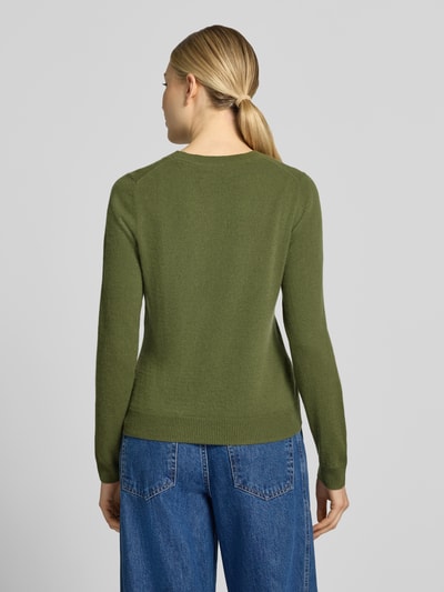 Christian Berg Woman sweter z dzianiny o kroju slim fit z czystego kaszmiru Ciemnozielony 5
