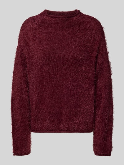 FREE/QUENT Gebreide pullover met ronde hals, model 'Cat' Bordeaux - 2