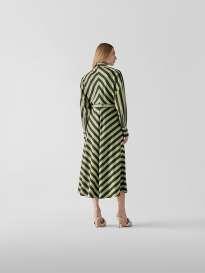 MSGM Maxikleid mit Streifenmuster Gelb 5