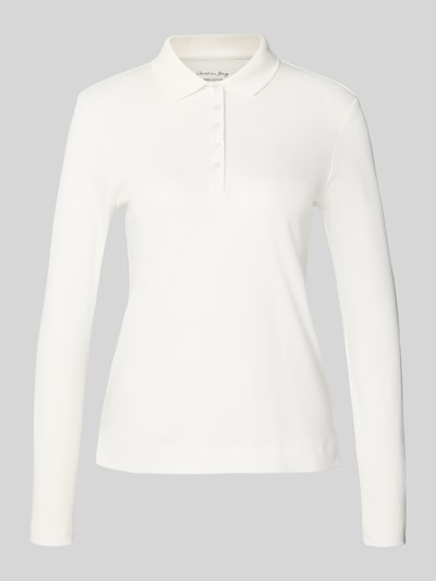 Christian Berg Woman Regular fit poloshirt met knoopsluiting Offwhite - 2