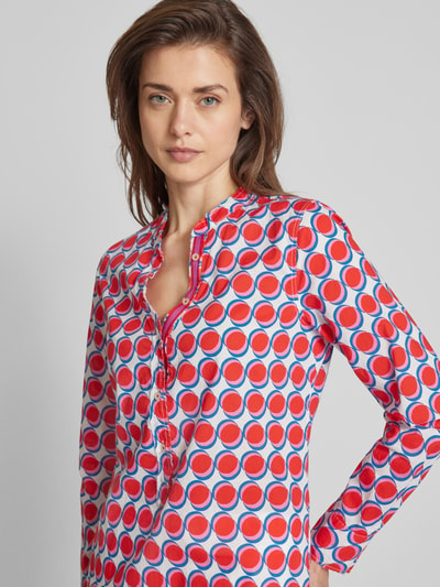 Emily Van den Bergh Blouse met all-over print Rood - 3