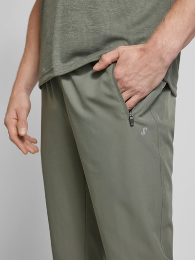 Joy Straight Leg Sweatpants mit Reißverschlusstaschen Mittelgrau 3