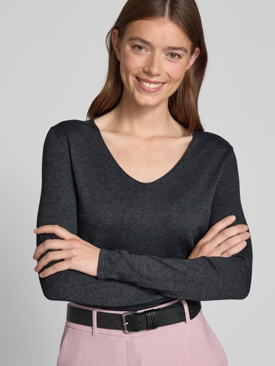 Tom Tailor Sweter z dekoltem w serek  Antracytowy 3