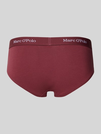 Marc O'Polo Regular Fit Panty mit Label-Schriftzug Bordeaux 3