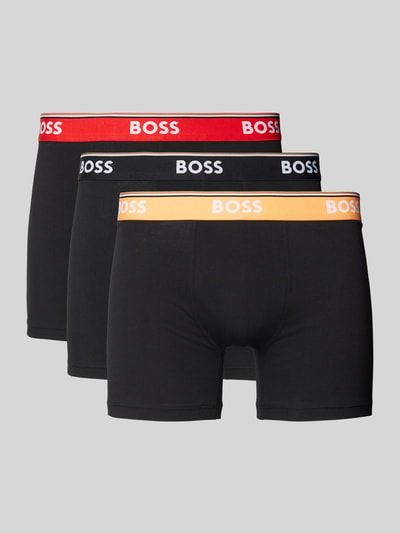 BOSS Boxershort met elastische band met logo in een set van 3 stuks Zwart - 1