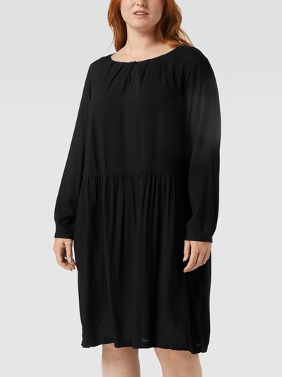 Tom Tailor Plus PLUS SIZE Knielanges Kleid aus Viskose Black 4